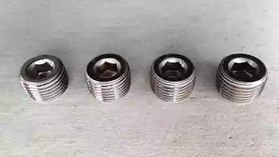 Lot Of (4) 316 SS STAINLESS STEEL Allen Head 1/2  NPT PLUGS Pipe Thread INTERNAL • $11.65