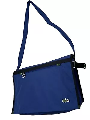 New Vintage LACOSTE M09 Large MESSENGER BAG Croco-Net 10 Blue (B Grade) • £29.99