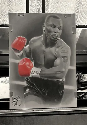 Mike Tyson Boxing Sport Art Print Portrait A3 Penil Drawing Picture Canvas Boxer • £20