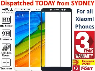 Full Tempered Glass Screen Protector Xiaomi Redmi Mix 2 3 Note 8 7 6 Pro Mi 9 6 • $9.44