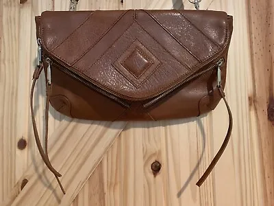 Joe’s Jeans Purse Morgan Convertible Clutch Chestnut Brown Geometric Crossbody • $18