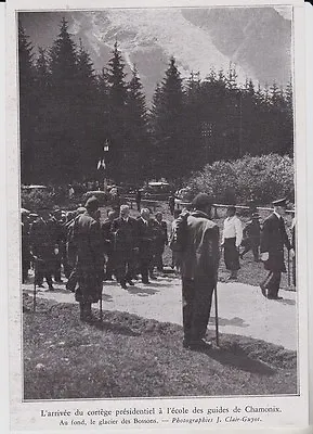 1936 -- School Des Guides De Chamonix Arrivee Du Cortege Presidential 3i089 • $5.85