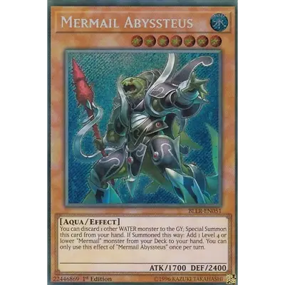 Mermail Abyssteus - BLLR-EN051 - Secret Rare - 1st Edition • $1.49