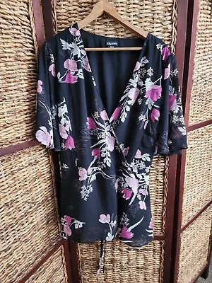 City Chic Stylish Wear Floral Print Blouse Top Size XXL-24 Women's NWOT • $13.99