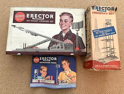 Vintage  A.C. Gilbert Erector Set No 10053 Rocket Launcher Set & Set No 10171 VG • $65