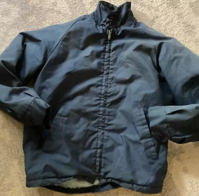 Vintage Pacific Trail Bomber Jacket Mens 38 Navy Blue Outdoor Rockabilly 70s • $35.50