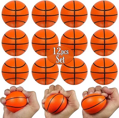 12 Pcs Mini Basketball Stress Balls 2.5  For Kids Party Decoration Goodie Toy • $7.99