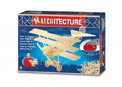 Matchitecture 6610 - Fokker Dr1Triplane Matchstick Model Kit - Tracked 48 Post • $41.22