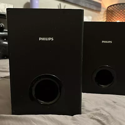 Philips Non Powered Subwoofer Front Ported Rear Firing Bass Speaker Sub Wired • $36