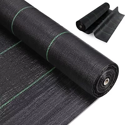 Weed Control Fabric Heavy Duty Ground Cover Membrane Sheet Garden Landscape Mat • £7.99