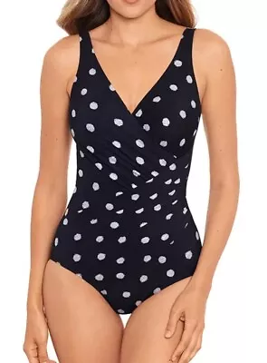 Miraclesuit BLACK Pizzelles Oceanus One Piece Swimsuit US 12DD UK 12DD • $127.40