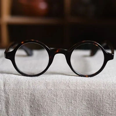 Vintage Round Johnny Depp Eyeglasses Men's Tortoise Acetate Round Glasses Frame • $45.99