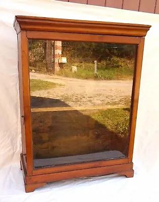 French Wall Hanging Table Display Cabinet Showcase Cherry Wood 19th C • $320