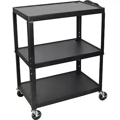 Luxor Extra Wide Steel Adjustable Height A/V Cart • $276.50