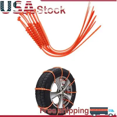 10 PCS Snow Tire Chain For Car Truck SUV Anti-Skid Emergency Winter Driving • $9.29