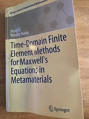 Time-Domain Finite Element Methods For Maxwell's Equations In Metamaterials... • $54.47