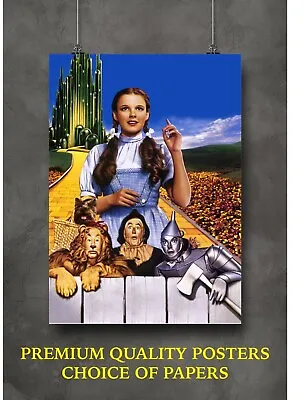 The Wizard Of Oz Vintage Movie Large Poster Art Print Gift A0 A1 A2 A3 Maxi • £4.12