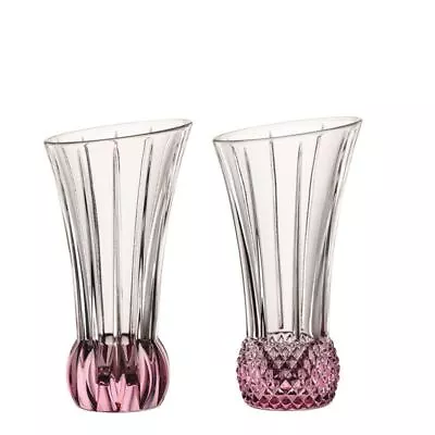 Nachtmann Crystal - Spring Vase 13.6cm Rosa Set Of 2 (Made In Germany) • $44