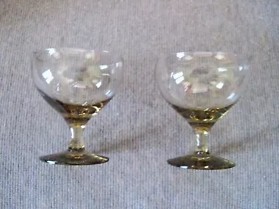 $26.99 • Buy Russel Wright Vintage Morgantown Glass Chartreuse Green Footed Small Goblet (2)