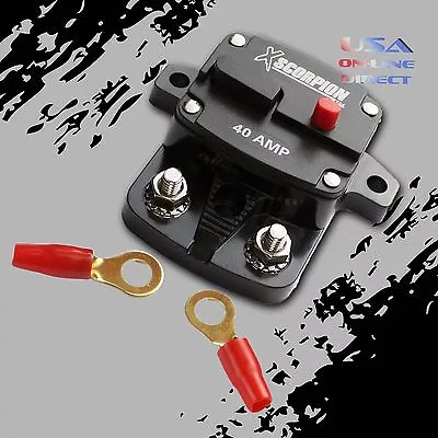 2pcs 40 AMP IN-LINE POWER MARINE RATED CIRCUIT BREAKER REPLACES FUSE HOLDER 12V • $29.99