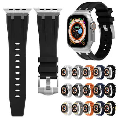 For Apple Watch Ultra 49mm 8 7 6 5 4 3 2 1 SE Luxury AP Mod Silicone Band Strap • $12.33