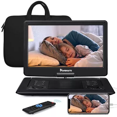 19  Portable DVD Player With 16  Large Swivel Screen USB 6 Hour Battery+Handbag • $138.77