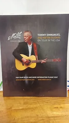 Tommy Emmanuel Maton Acoustic Guitar Print Ad 11 X 8.5..  8 • $5.60