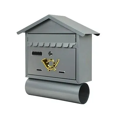 ALEKO Wall Mounted Mail Box With Retrieval Door 2 Keys And Newspaper Compartment • $26.89
