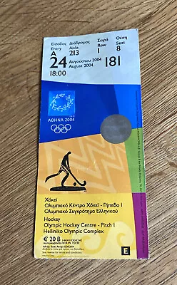 Olympic Games ATHENS 2004  Original Ticket - Hockey • £12