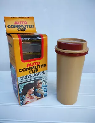 Vintage Auto Commuter Cup Insulated Hot Cold 12 Oz Beverage Made In Hong Kong • $12.50