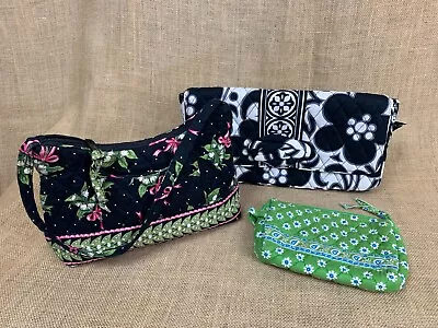 Lot Of 3 Vera Bradley Bags * 7x3  Handbag * Cosmetic Case * Clutch/ Shoulder Bag • $29.99