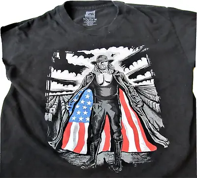 Undertaker T-Shirt Youth Medium WWE Authentic Wrestling Black Respect The Flag • £15.17