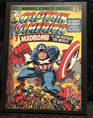 $13.19 • Buy Marvel Captain America Glossy Wooden Sign Wall Art Decor 12” X 16” 