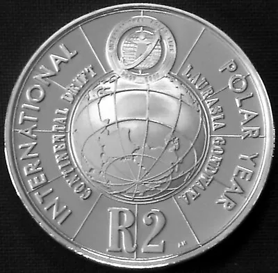 South Africa 2 Rand Silver Proof 2007 IPY Continental Drift KM#376 • $34.99