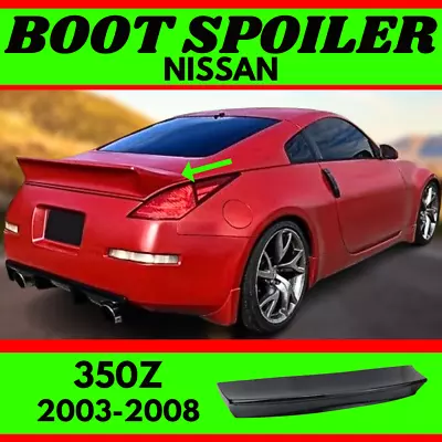 Boot Spoiler For Nissan 350Z (2003-2008) V Style Trunk Wing Gloss Black Ducktail • $259.99