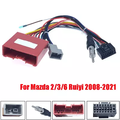 16-Pin Wiring Harness For 2008-2021 Mazda 2/3/6 Stereo Radio Adapter Power Cable • $13.40