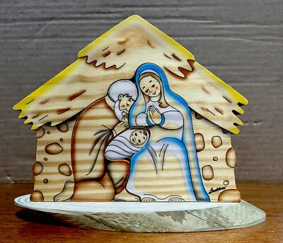 4pc Bartolucci Of Italy Wooden Nativity Set Hand Finished - Brand New Boxed • £12.99