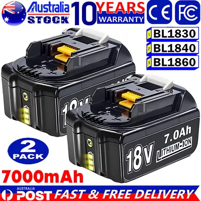 2x 7.0Ah 18V Li-ion Battery For Makita Battery LXT BL1850 BL1860B BL1830B BL1815 • $64.99