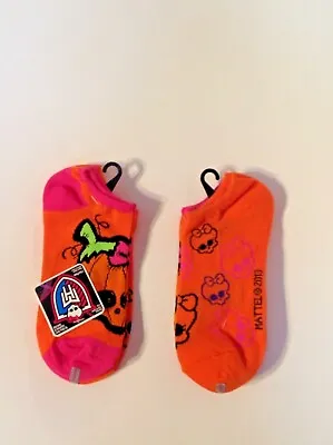 Mattel Monster High Socks 2 Pair Adult Womens Orange Pink Sz 9-11 Goth Emo • $6.38