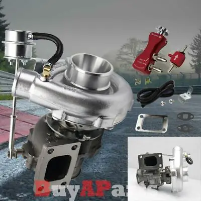 VBand T3/T4 Turbo Chargers W/ 8 PSI Internal Wastegate + Boost Controller Red • $218.49