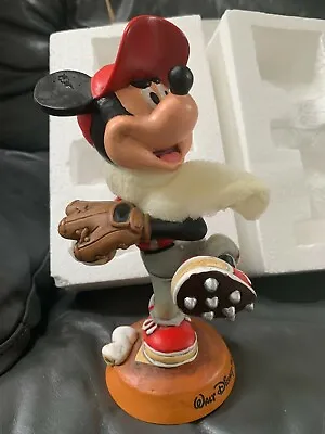 Walt Disney World Mickey Mouse Nodder Bobblehead Baseball Figure NIB • $44.99