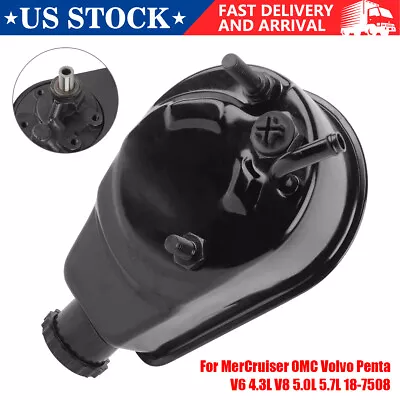 Power Steering Pump For Mercruiser Volvo Penta 4.3 5.0L 5.7L OMC 3863130 3888323 • $83.99