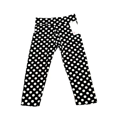 NWT Women’s Black With White Dots Crop Leggings Size S M L NWT • $10.99