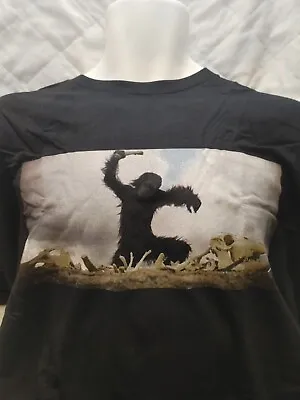 $17.49 • Buy 2001 A Space Odyssey Ape Smash Tool Movie Fan T Shirt Dawn Of Man Size Large L