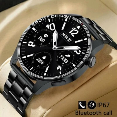 $62.99 • Buy Bluetooth Call Smart Watch Men Sport Tracker Heart Rate Blood Monitor Waterproof
