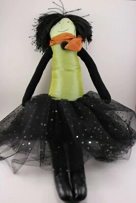 $18.50 • Buy WOOF & POOF HALLOWEEN WITCH In Green & Black W/ Orange Bow 2005 – Handmade USA