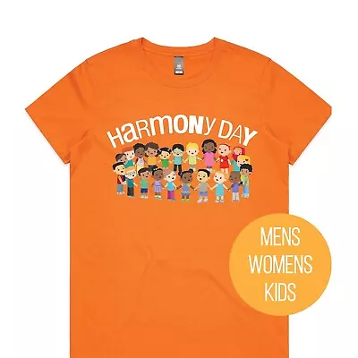 $30 • Buy Harmony Day T-Shirt, Multi Ethnic Children Print, Kids, Womens And Mens Sizing