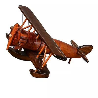 Wooden Vintage Plane Model Decor Creative Desktop Retro Aircraft Decoration A • $22.99