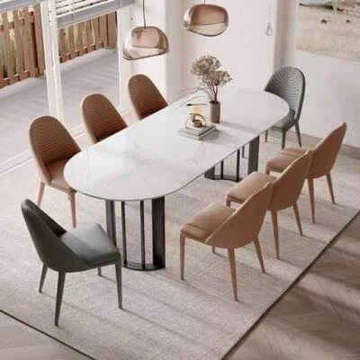 Shell Leather Ultra Luxury Dining Chair Steel Legs With Full PU Leather Wrap • $1849
