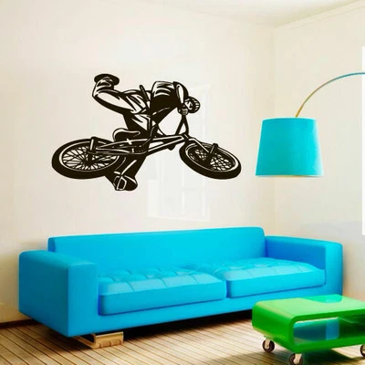 $27.99 • Buy Wall Decal BMX Rider Sticker Bike Bicycle X Games Racing Cycle Jump Teen M1656